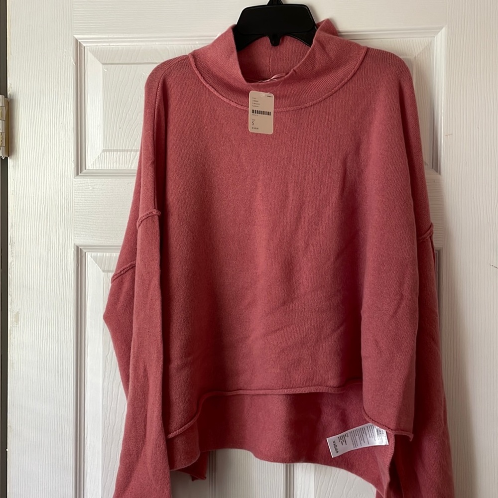 New with tags Free People pink cashmere sweater